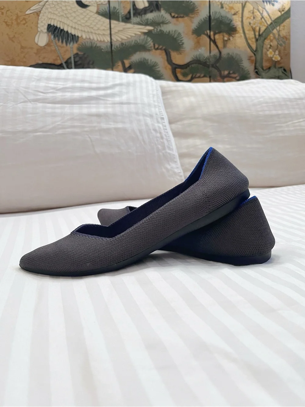 Rothy’s | EUC - The Point Knit Ballet Flats | Charcoal, Size 6.5